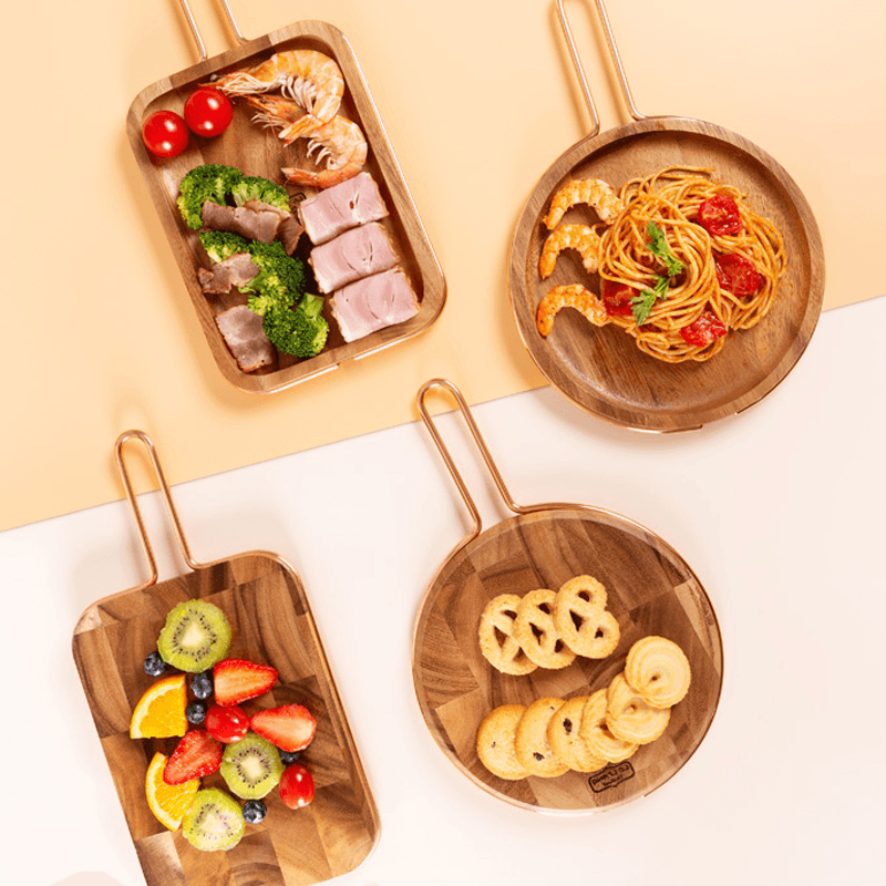 Solid wood steak cutting fruit bread tray cutting board - Mubimart