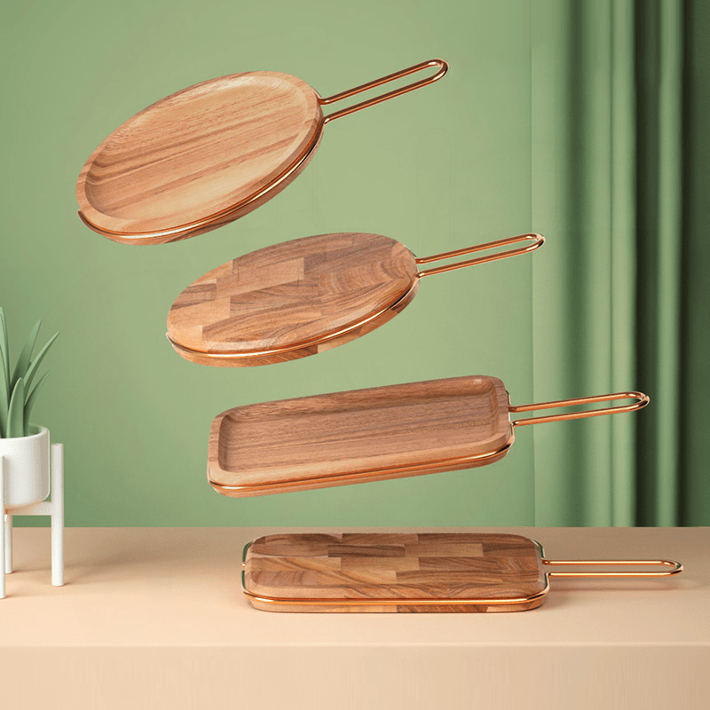 Solid wood steak cutting fruit bread tray cutting board - Mubimart