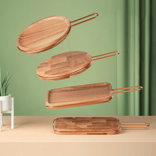 Solid wood steak cutting fruit bread tray cutting board - Mubimart