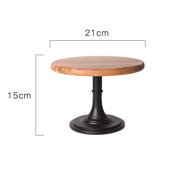 Solid wood tray dessert cake stand - Mubimart -  