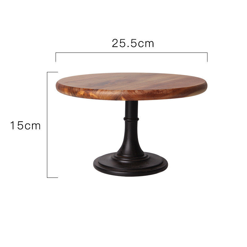 Solid wood tray dessert cake stand - Mubimart -  