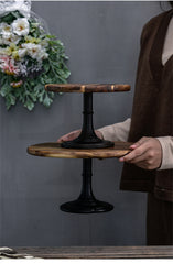 Solid wood tray dessert cake stand - Mubimart -  