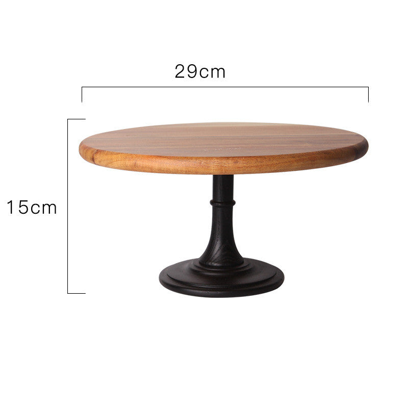 Solid wood tray dessert cake stand - Mubimart -  