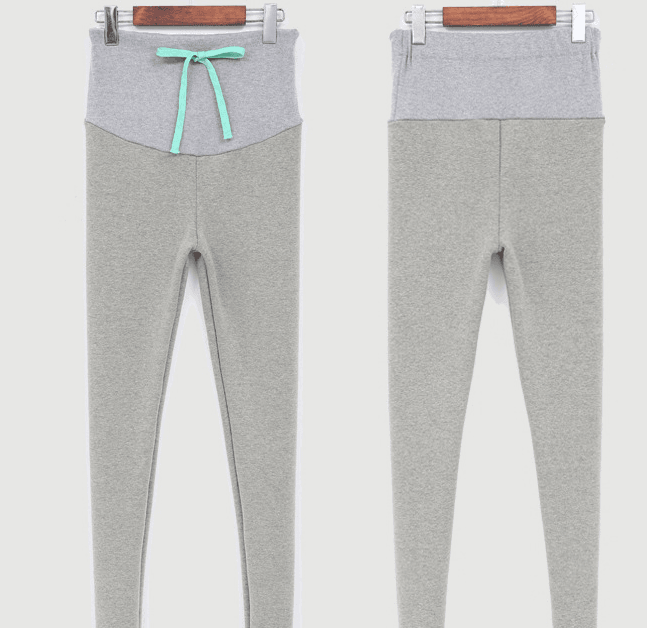 South Korea maternity new winter pregnant women foot leggings and cashmere trousers abdomen supporting feet thick spot - Mubimart