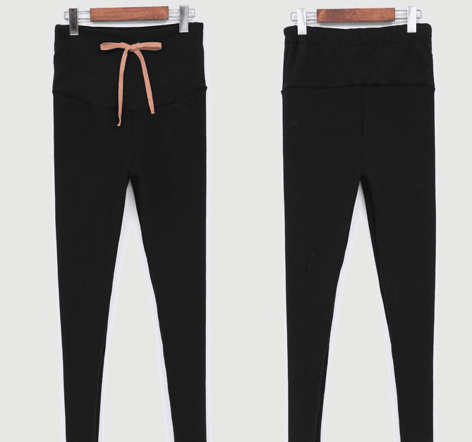 South Korea maternity new winter pregnant women foot leggings and cashmere trousers abdomen supporting feet thick spot - Mubimart
