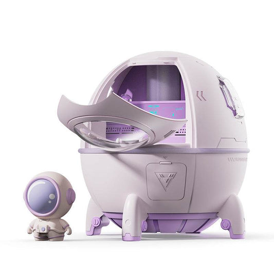 Space Capsule Humidifier USB Heavy Fog Household Silent Bedroom Small Night Lamp - Mubimart