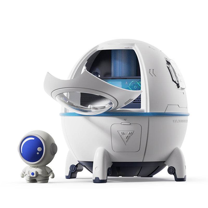 Space Capsule Humidifier USB Heavy Fog Household Silent Bedroom Small Night Lamp - Mubimart