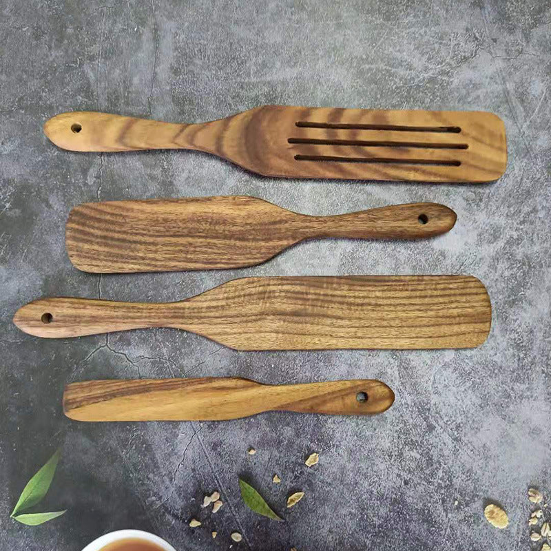 Spatula Five Piece Wooden Sauce Spatula Set - Mubimart -  