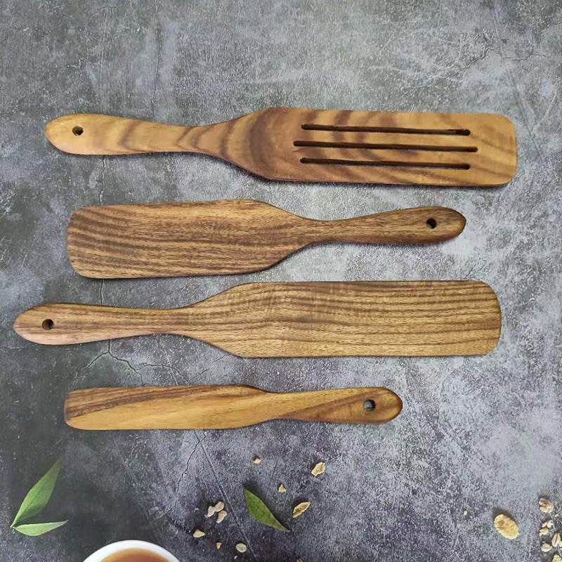 Spatula Five Piece Wooden Sauce Spatula Set - Mubimart