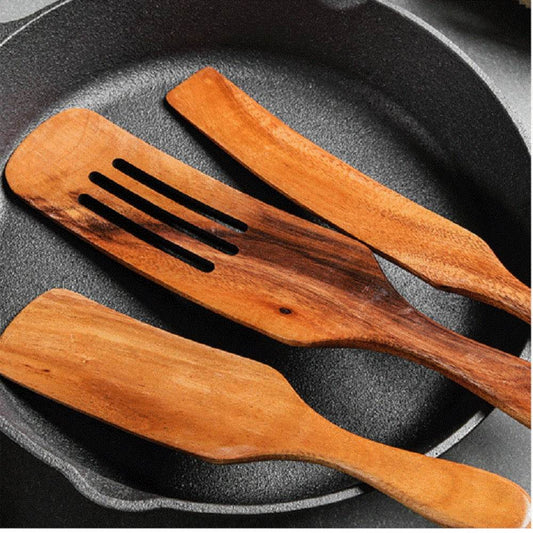 Spatula Five Piece Wooden Sauce Spatula Set - Mubimart