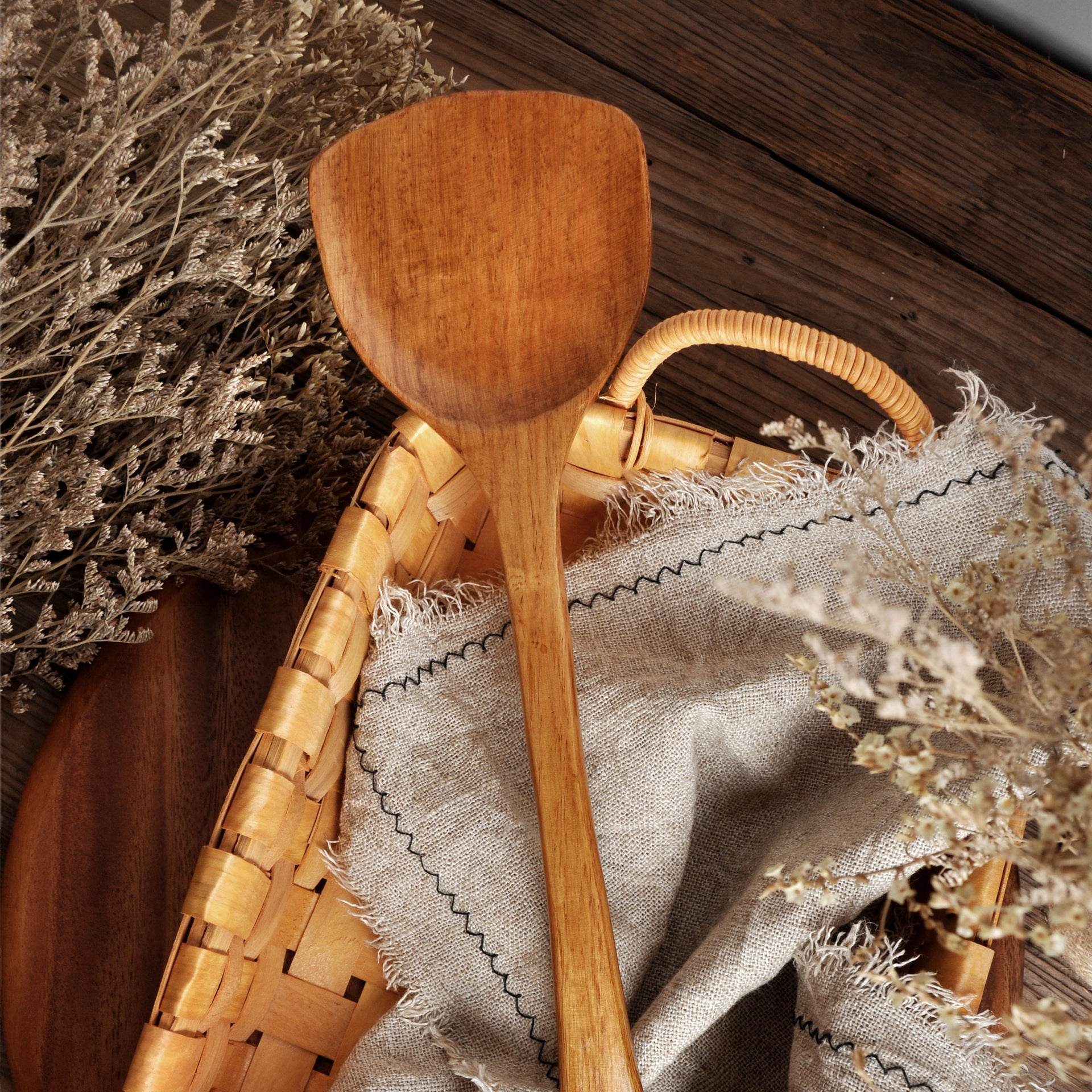Special Wooden Spatula Spatula Non-Stick Cookware Cooking Spatula - Mubimart