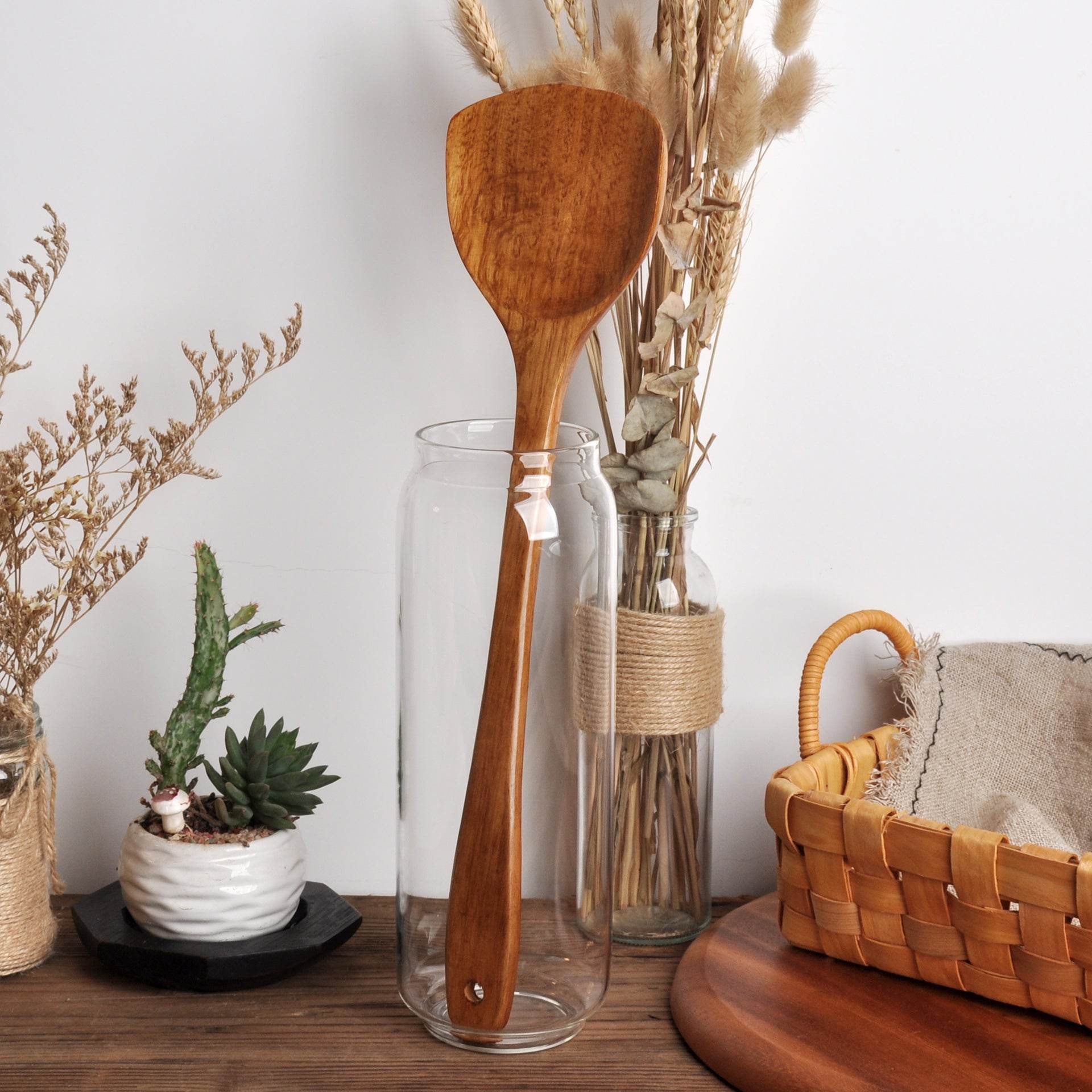 Special Wooden Spatula Spatula Non-Stick Cookware Cooking Spatula - Mubimart