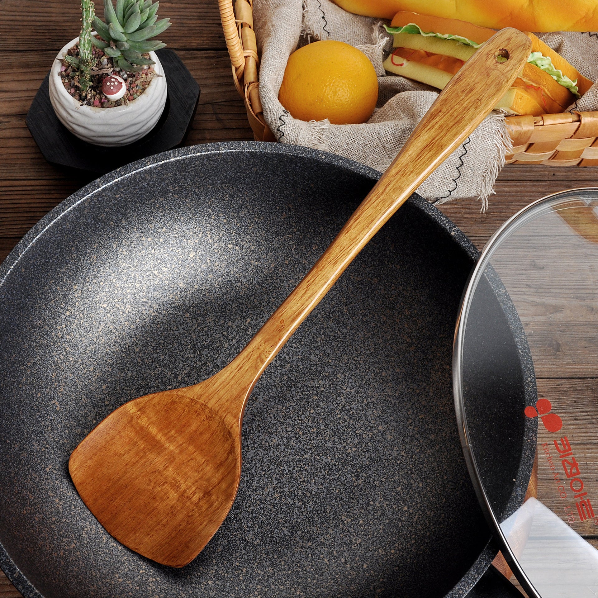 Special Wooden Spatula Spatula Non-Stick Cookware Cooking Spatula - Mubimart - Kitchen Spatulas 