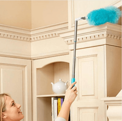 Spin Duster Electric Feather Duster 360 Degree Swivel Dust Duster Electric Cleaning Brush - Mubimart