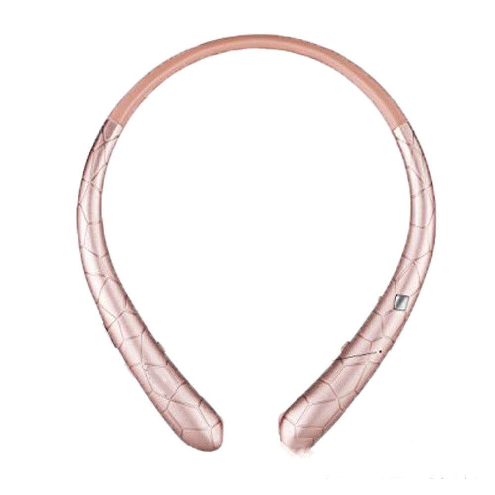 Sports Retractable Wire Handsfree Call Wireless Neckband Bluetooth Headphones Stereo Headset - Mubimart