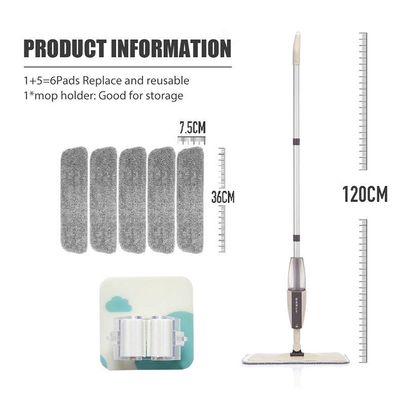 Spray Mop Detachable Magic Mop Wooden Floor Flat Mops Home - Mubimart