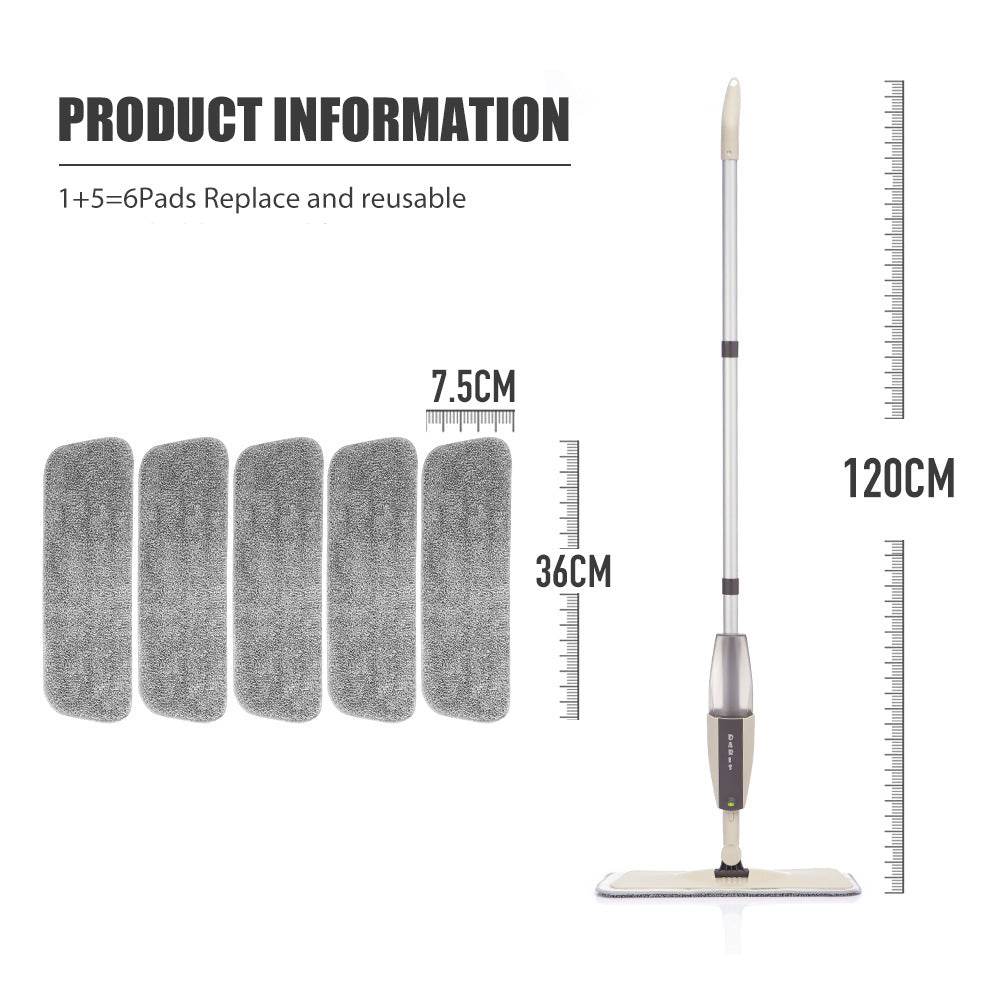 Spray Mop Detachable Magic Mop Wooden Floor Flat Mops Home - Mubimart