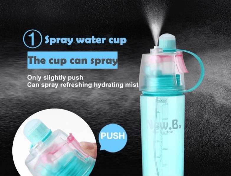 Spray Water Bottle 600ML Sports Cycling Mist Spray Water Bottle - Mubimart