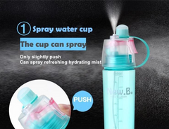 Spray Water Bottle 600ML Sports Cycling Mist Spray Water Bottle - Mubimart -  