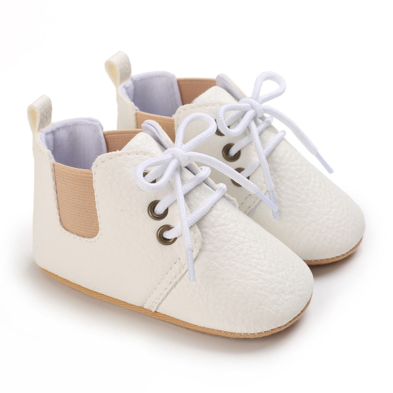 Spring And Autumn Baby Soft Bottom High-top Casual Toddler Shoes For 0-1 Years Old - Mubimart -  