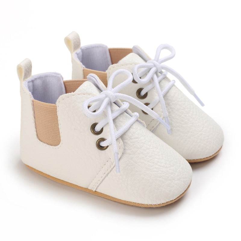 Spring And Autumn Baby Soft Bottom High-top Casual Toddler Shoes For 0-1 Years Old - Mubimart