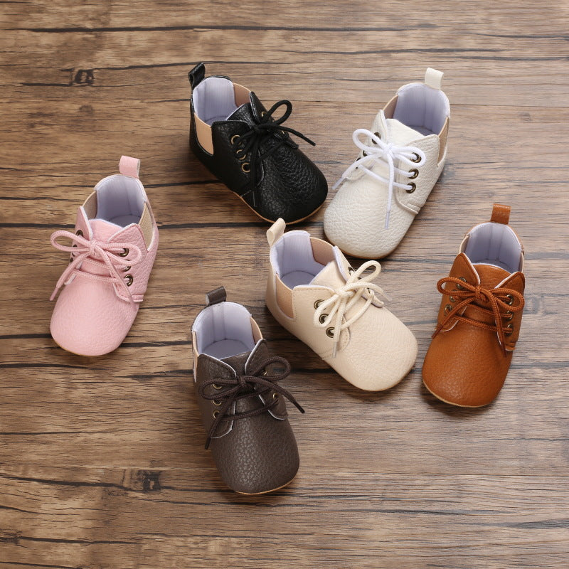 Spring And Autumn Baby Soft Bottom High-top Casual Toddler Shoes For 0-1 Years Old - Mubimart -  