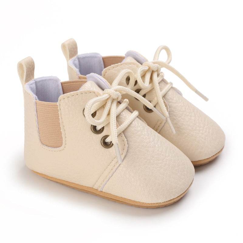 Spring And Autumn Baby Soft Bottom High-top Casual Toddler Shoes For 0-1 Years Old - Mubimart