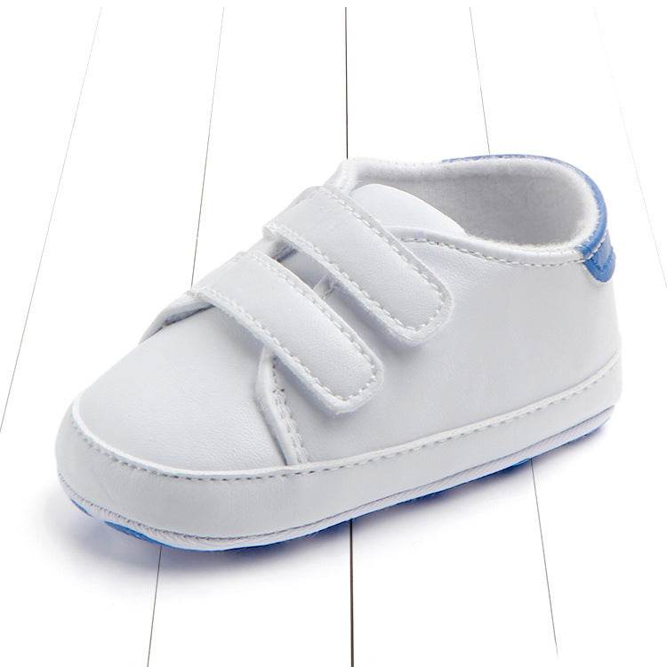 Spring And Autumn New Classic Sneakers Velcro Baby Shoes PU Leather Soft Sole Baby Toddler Shoes - Mubimart