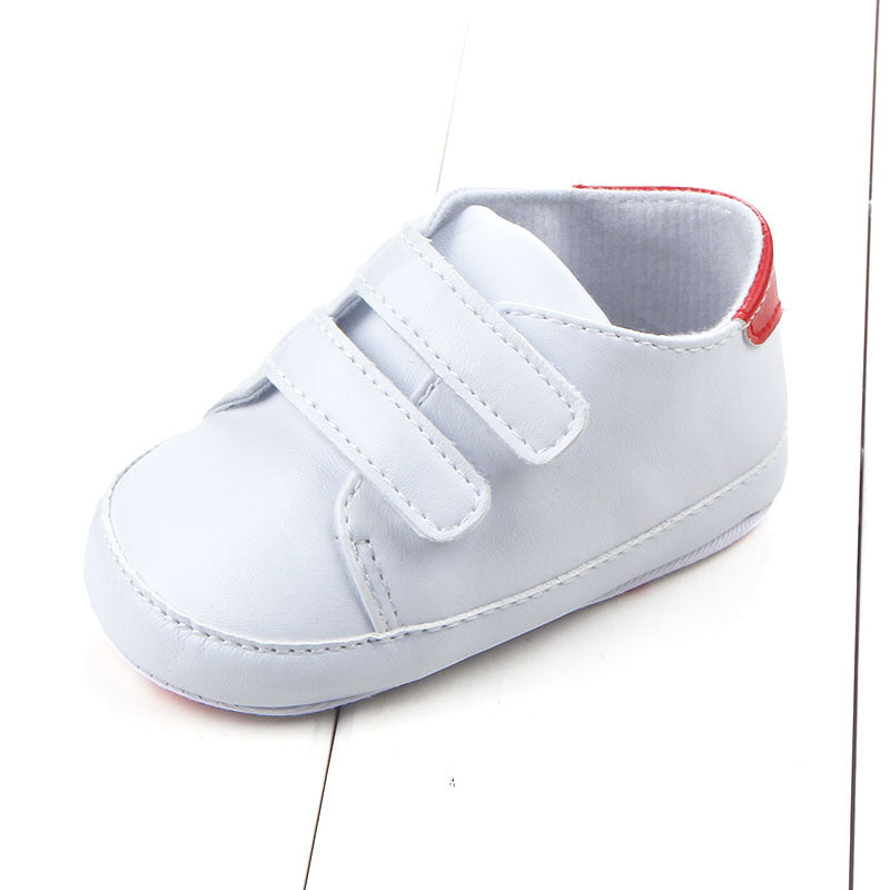 Spring And Autumn New Classic Sneakers Velcro Baby Shoes PU Leather Soft Sole Baby Toddler Shoes - Mubimart -  