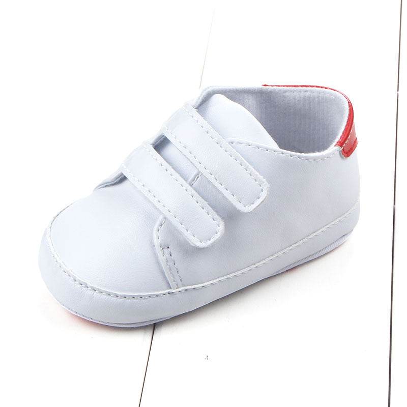 Spring And Autumn New Classic Sneakers Velcro Baby Shoes PU Leather Soft Sole Baby Toddler Shoes - Mubimart