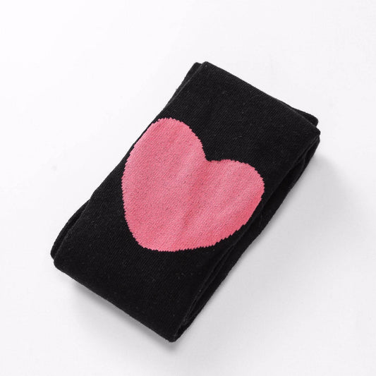 Spring And Autumn New Cotton Five-pointed Star Children Pantyhose Cute Tertiary Color Love Girl Leggings - Mubimart