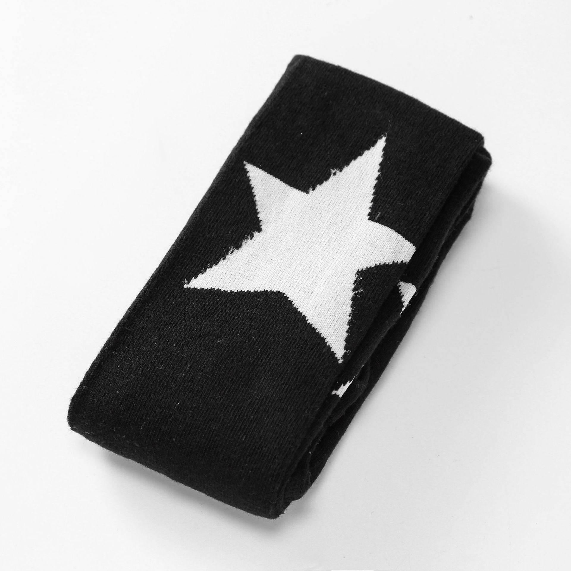 Spring And Autumn New Cotton Five-pointed Star Children Pantyhose Cute Tertiary Color Love Girl Leggings - Mubimart