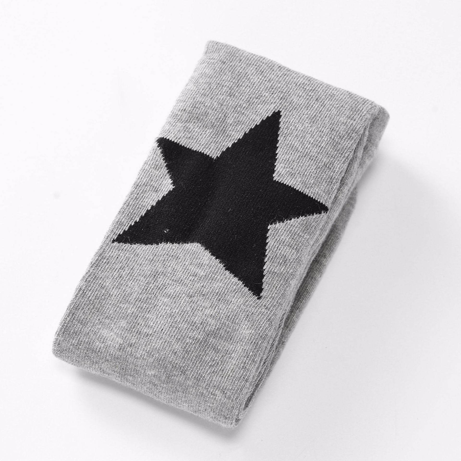 Spring And Autumn New Cotton Five-pointed Star Children Pantyhose Cute Tertiary Color Love Girl Leggings - Mubimart
