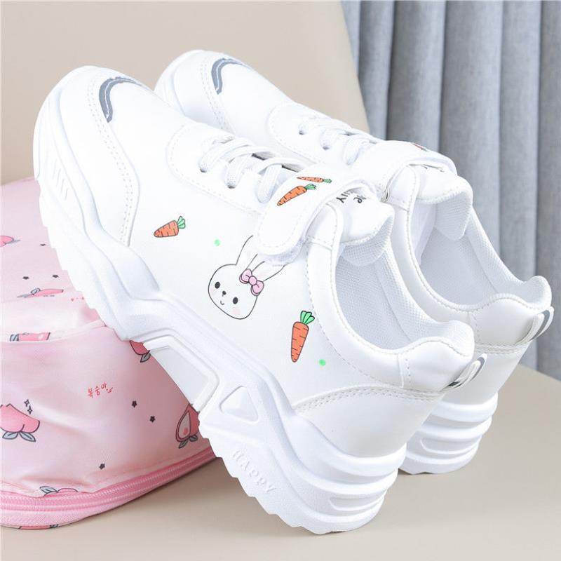 Spring And Autumn Primary School Students Casual All-match Pu Running Shoes - Mubimart