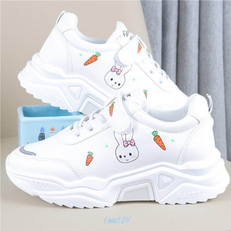 Spring And Autumn Primary School Students Casual All-match Pu Running Shoes - Mubimart