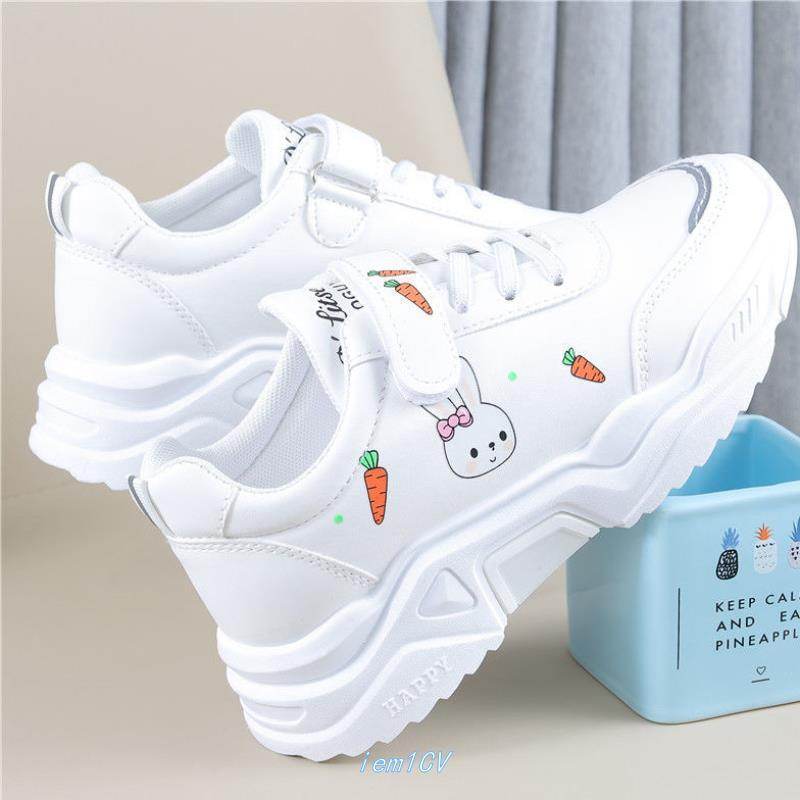 Spring And Autumn Primary School Students Casual All-match Pu Running Shoes - Mubimart