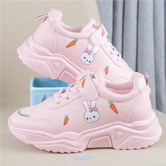 Spring And Autumn Primary School Students Casual All-match Pu Running Shoes - Mubimart -  