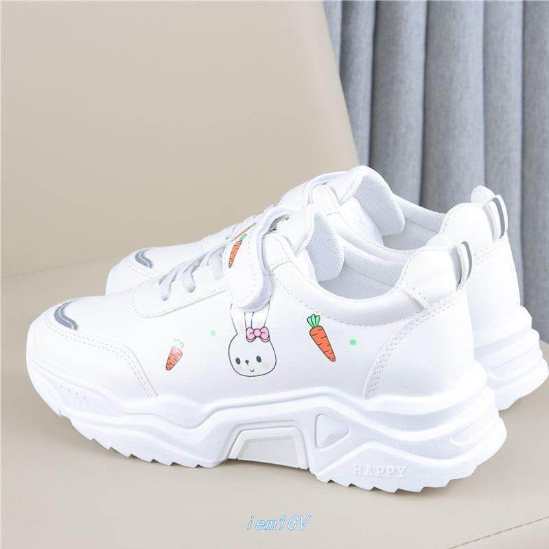 Spring And Autumn Primary School Students Casual All-match Pu Running Shoes - Mubimart