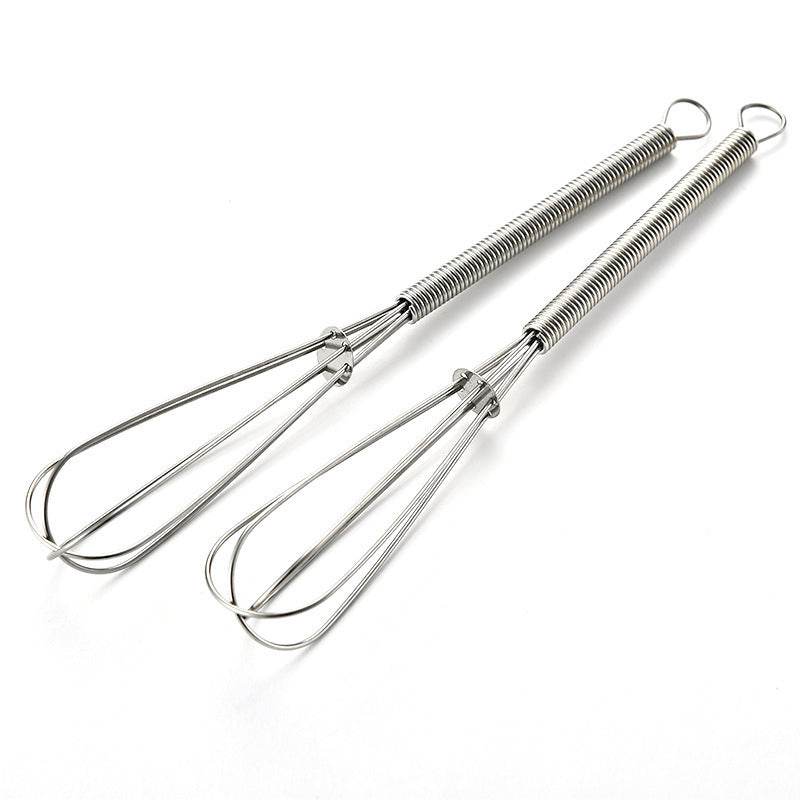 Spring Handle Small Egg Beater Cream Whisk - Mubimart