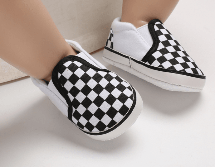 Spring and autumn new 0-1 years old baby shoes soft bottom set foot lattice toddler shoes - Mubimart