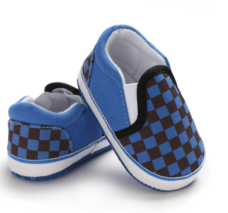 Spring and autumn new 0-1 years old baby shoes soft bottom set foot lattice toddler shoes - Mubimart