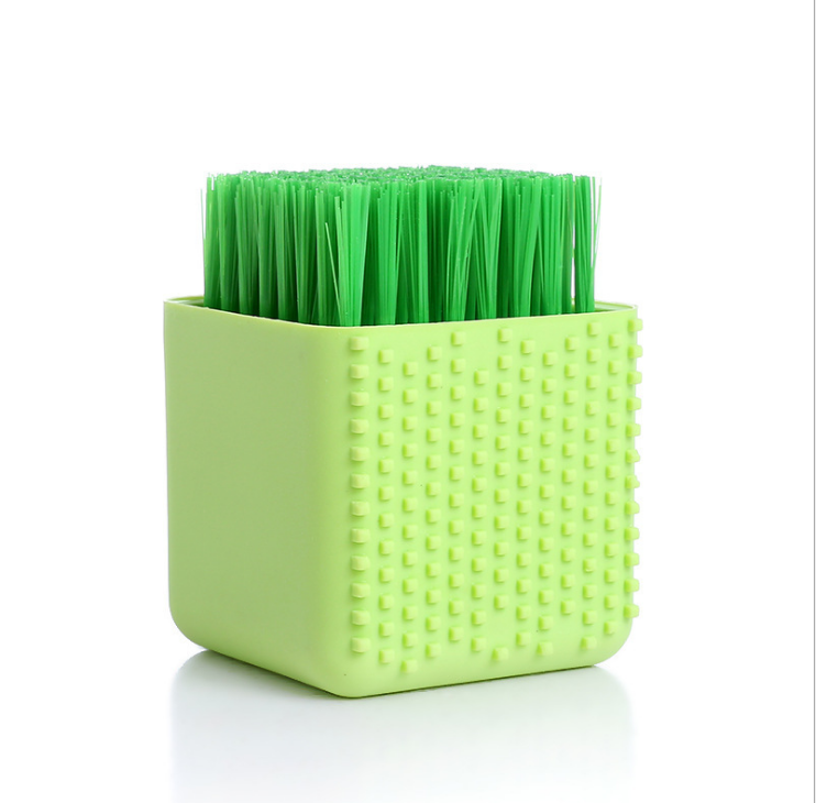 Square Potted Silicone Kitchen Washing Bowl Dish Laundry Clothes Cleaning Brush - Mubimart -  