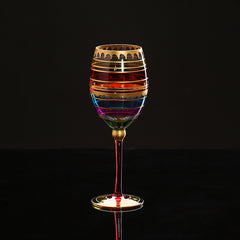 Stained glass tall wine glass - Mubimart - Drink glass 