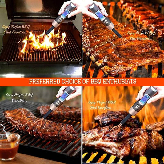 Stainless Steel BBQ Fork Thermometer Food Thermometer - Mubimart