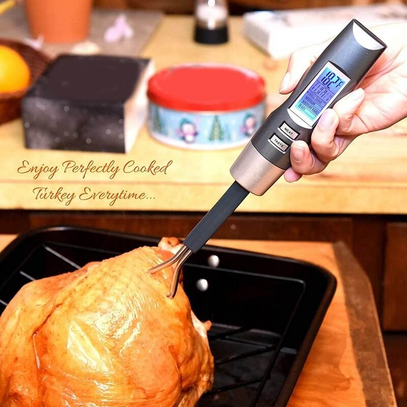 Stainless Steel BBQ Fork Thermometer Food Thermometer - Mubimart