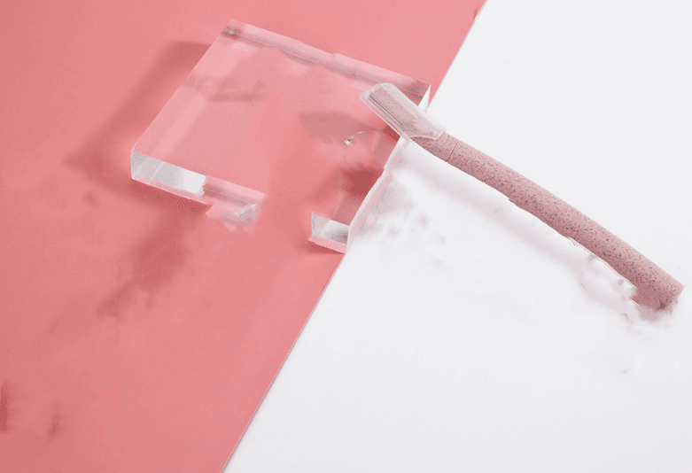 Stainless Steel Blade Wheat Straw Type Lady Eyebrow Scraper Beauty Tool - Mubimart