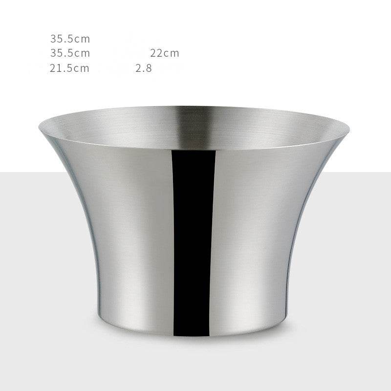Stainless Steel Champagne Bowl, Ice Bowl, Ice Bucket, Golden Salad Bowl, Champagne Bucket - Mubimart