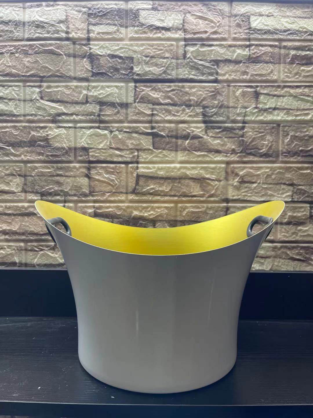 Stainless Steel Champagne Bowl, Ice Bowl, Ice Bucket, Golden Salad Bowl, Champagne Bucket - Mubimart