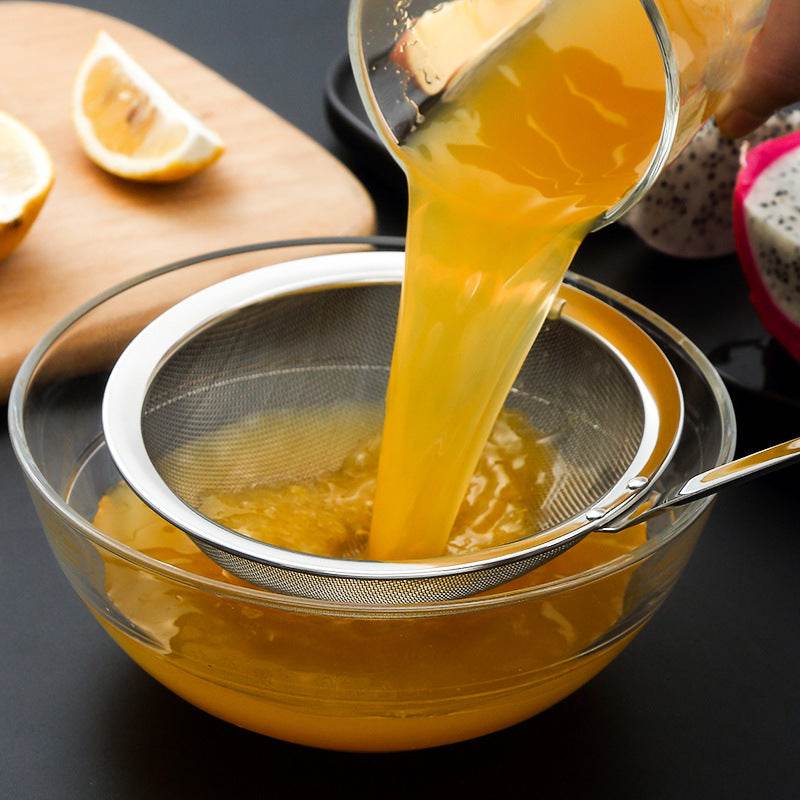 Stainless Steel Colander Strainer Sieve Home Kitchen Noodle - Mubimart
