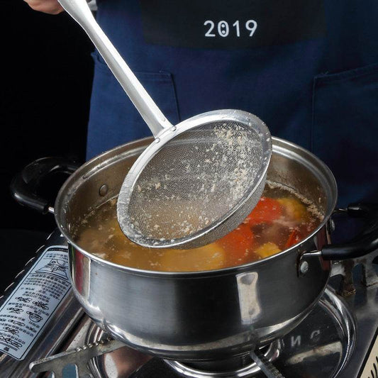Stainless Steel Colander Strainer Sieve Home Kitchen Noodle - Mubimart